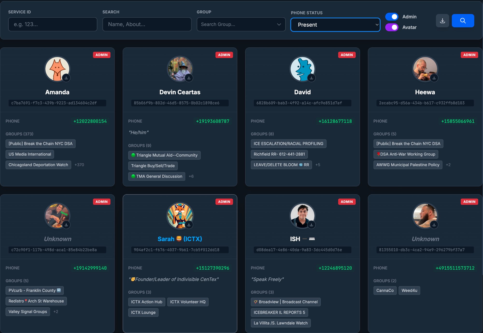 Signal Intel Dashboard